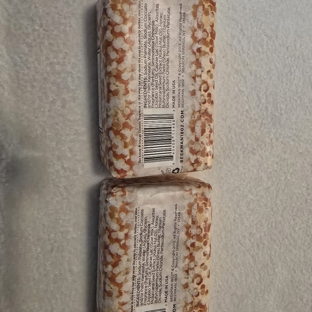 Beekman 1802 Honey & Orange Blossom Goat Milk Soap - Cream and Orange - Picture 2 of 2
